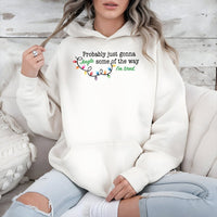 Humorous Christmas Quote Sweatshirt, Probably Just Gonna Jingle Hoodie, Sarcastic Holiday Party Pullover Hoodie, Adorable Winter Xmas Top