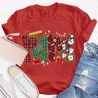 Festive Font Christmas Shirt, Colorful Christmas T-Shirt, Retro Holiday Graphic Tee, Unisex Christmas Party Shirt, Xmas Family Present
