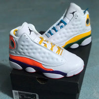 Sneakers, White Orange Colorway, Mismatched Colorway, Lace Up Design, Casual Gift for Sneaker Fans