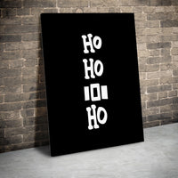 Minimalist Holiday Canvas Print, Ho Ho Ho Christmas Canvas Wall Art, Modern Typography Xmas Canvas, Festive Winter Wall Decor, Holiday Present