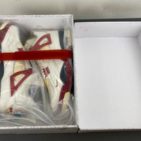 Low Top Sneakers, White Black Red Colorway, Lace Up Design, Casual Gift for Sneaker Fans