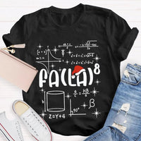 Fa La Santa Hat Holiday T-Shirt, Math Teacher Christmas Shirt, Humorous Math Teacher Xmas Tee, Educator Present, Teacher Unisex T-Shirt