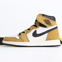 High Top Sneakers, Yellow White Colorway, Lace Up Design, Casual Gift for Sneaker Fans