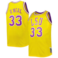 Shaquille O'Neal LSU Tigers 1990/91 Big & Tall Swingman Jersey - Gold