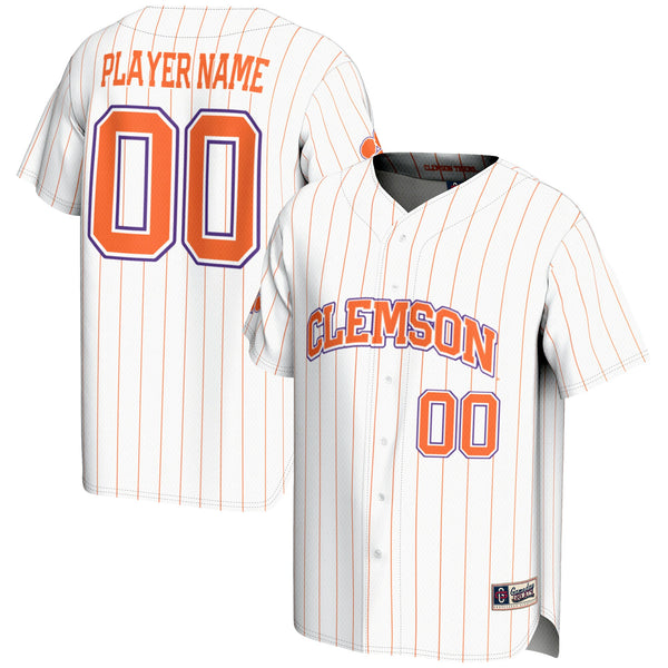 Clemson Tigers NIL Pick-A-Player Lightweight Baseball Jersey - White