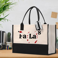 Fa La La Holiday Bag, Math Teacher Christmas Tote Bag, Reusable School Canvas Tote, Winter Vacation Educator Appreciation Present