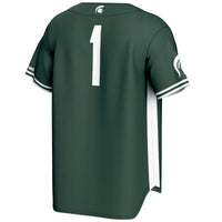 #1 Michigan State Spartans Lightweight Baseball Jersey - Green