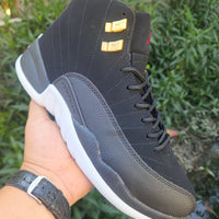 High Top Sneakers, White Black Gold Colorway, Lace Up Design, Casual Gift for Sneaker Fans