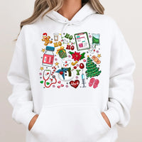 Medical Snowman Hoodie, Nurse Christmas Hoodie, Festive RN Winter Hoodie, Adorable Nursing Student Holiday Sweatshirt, Nurse Practitioner Present