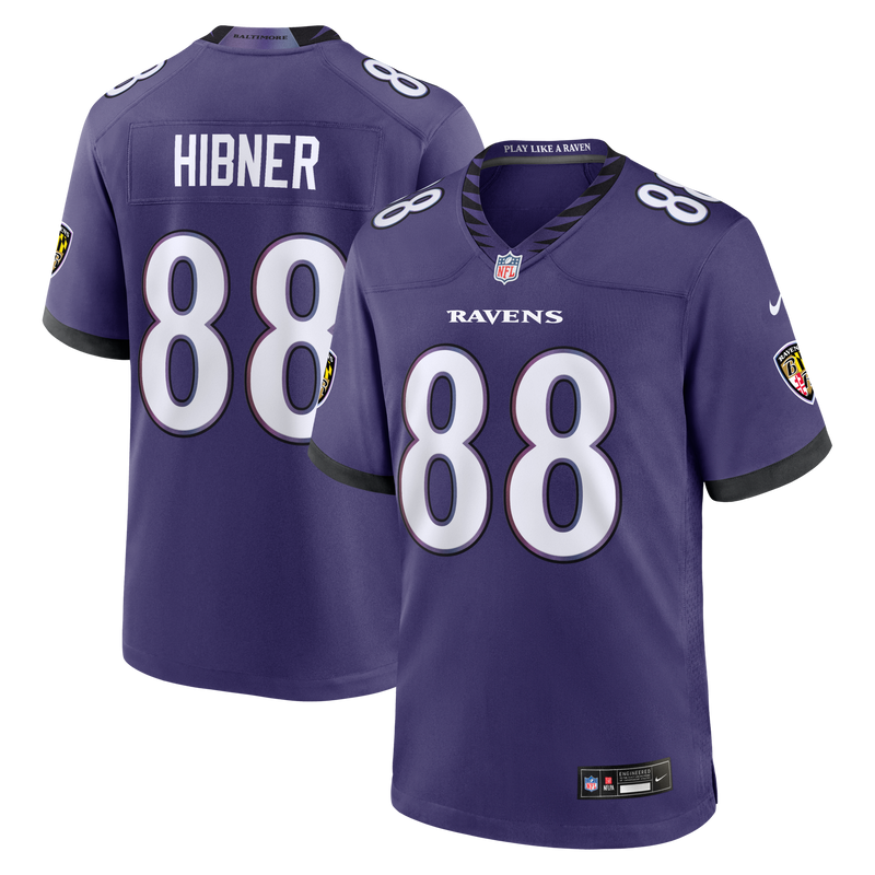 Baltimore Ravens Matthew Hibner Purple Team Game Jersey