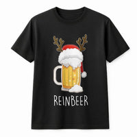 Humorous Reindeer Beer Pun Shirt, Reinbeer Christmas T-Shirt, Holiday Drinking Beer Tee, Xmas Graphic Tee, Christmas Present for Beer Lovers