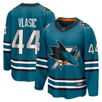 San Jose Sharks Marc-Edouard Vlasic Teal Home Breakaway Player Jersey