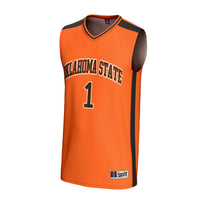 #1 Oklahoma State Cowboys Lightweight Collegiate Basketball Fashion Jersey - Orange