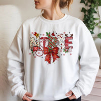Festive Stethoscope Holiday Crewneck, Christmas Nurse Sweatshirt, RN Medical Worker Pullover, Adorable Hospital Staff Christmas Sweater