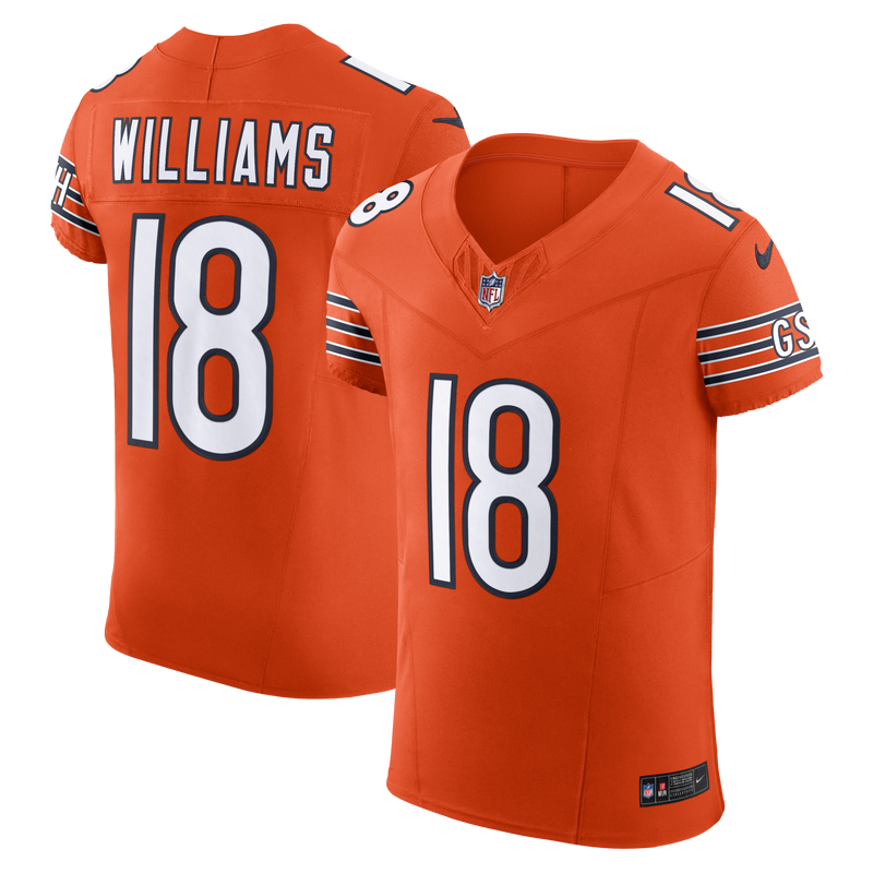 Chicago Bears Caleb Williams Orange Alternate Elite Jersey