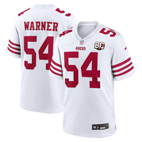 San Francisco 49ers Fred Warner White 80th Anniversary Game Jersey