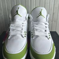 Mid Top Sneakers, White Green Colorway, Lace Up Design, Casual Gift for Sneaker Fans