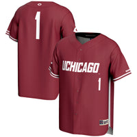 #1 UChicago Maroons Lightweight Baseball Fashion Jersey - Maroon