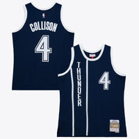 Oklahoma City Thunder Nick Collison 2015 Alternate Authentic Jersey - Ash Blue
