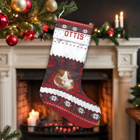 Custom Pet Name Holiday Stocking, Personalized Guinea Pig Christmas Stocking, Adorable Cavy Christmas Stocking, Pet Lover Family Stocking