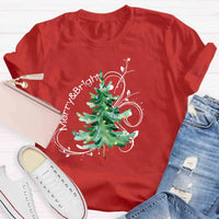 Festive Holiday Graphic Tee, Merry and Bright Christmas Tree Shirt, Retro Xmas Tree T-Shirt, Christmas Season Apparel, Winter Holiday Present