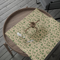 Deer Pine Tree Gift Wrap, Rustic Woodland Wrapping Paper, Forest Animal Christmas Present Paper, Nature Winter Wrapping Paper Roll
