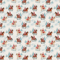 Christmas Equestrian Gift Wrap, Santa Riding Horse Wrapping Paper, Festive Horse Lover Holiday Wrapping Paper, Winter Present Wrap