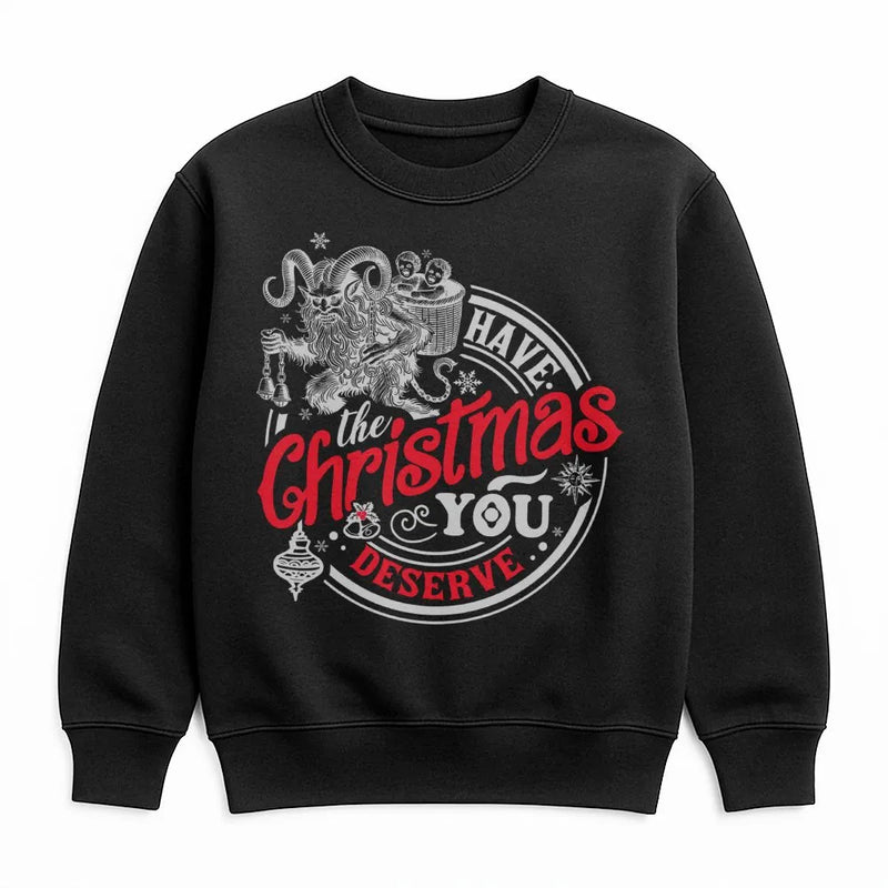 Humorous Krampusnacht Sweatshirt, Krampus Christmas Sweatshirt, Sarcastic Krampus Holiday Crewneck, Goth Christmas Pullover, Creepmas Present