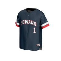 #1 Howard Bison Collegiate Baseball Fashion Jersey - Navy