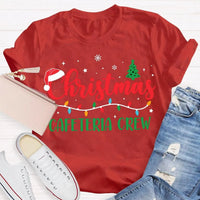 Festive Holiday Tree Lunch Lady Shirt, Christmas Cafeteria Crew T-Shirt, School Cafeteria Staff Christmas Tee