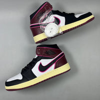 High Top Sneakers, White Black Brown Colorway, Lace Up Design, Casual Gift for Sneaker Fans