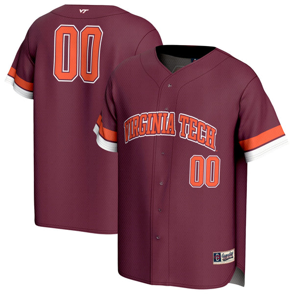 #00 Virginia Tech Hokies Adult Lightweight Collegiate Baseball Fashion Jersey - Maroon