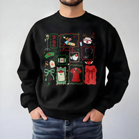 Festive Medical Icon Holiday Crewneck, Christmas Nurse Sweatshirt, RN Healthcare Worker Sweatshirt, Nursing Student Xmas Sweatshirt Present