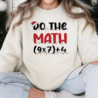 Humorous Math Teacher Xmas Sweater, Do the Math Christmas Sweatshirt, Holiday Math Pun Crewneck, Teacher Christmas Sweatshirt, Math Lover Present