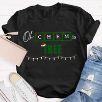 Humorous Chemistry Teacher Tee, Oh Chem Is Tree Christmas Shirt, Science Pun Christmas T-Shirt, Chemistry Christmas Shirt, Science Present