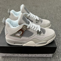 Retro Basketball Shoes, Gray Silver Colorway, Metallic Finish, Lace Up Design, Casual Gift for Shoe Lovers