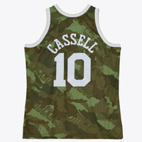 Houston Rockets Sam Cassell 1993 Ghost Camo Swingman Jersey - Green