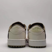 Golf Shoes, Olive Black Cream Colorway, Reverse Hook Design, Lace Up Design, Casual Gift for Shoe Lovers