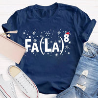 Humorous Holiday Math Graphic Shirt, Fa La La Equation Christmas Math Teacher T-Shirt, Retro Xmas Teacher Tee, Winter Math Lover Present Shirt