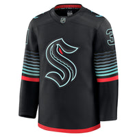 Seattle Kraken Philipp Grubauer Black Alternate Premium Player Jersey