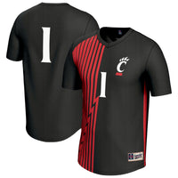 #1 Cincinnati Bearcats Lightweight Collegiate Soccer Fashion Jersey - Black