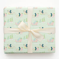 Watercolor Poodle Sleigh Gift Wrap, Black Poodle Wrapping Paper, Adorable Dog Christmas Wrapping Paper, Black Poodle Holiday Gift Wrap Paper