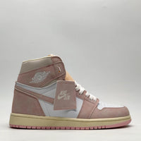 Retro High Top Sneakers, Pink Sail Colorway, Lace Up Design, Casual Gift for Sneaker Fans