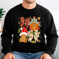 Holiday Gingerbread House Sweater, Gingerbread Man Christmas Sweatshirt, Adorable Xmas Pullover, Festive Christmas Crewneck, Winter Present