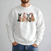 Festive Reindeer Dog Holiday Sweatshirt, Christmas Dog Sweatshirt, Adorable Pet Lover Xmas Sweatshirt, Winter Dog Mom Crewneck