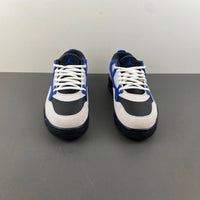 Low Top Sneakers, Blue White Black Colorway, Lace Up Design, Casual Gift for Sneaker Fans