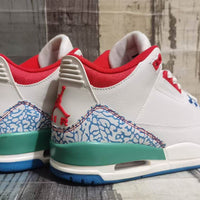 Low Top Sneakers, Off White Blue Red Colorway, Lace Up Design, Casual Gift for Sneaker Fans