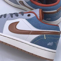 Low Top Sneakers, Gray White Colorway, Lace Up Design, Casual Gift for Sneaker Fans
