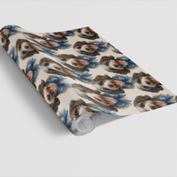 Curly Canine Breed Gift Wrap, Spanish Water Dog Wrapping Paper, Watercolor Pet Wrapping Paper, Dog Lover Christmas Gift Wrap