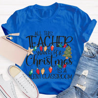 Festive Holiday Graphic Tee, Teacher Christmas Shirt, Adorable Educator Christmas T-Shirt, School Winter Holiday Top, Teacher Appreciation Present